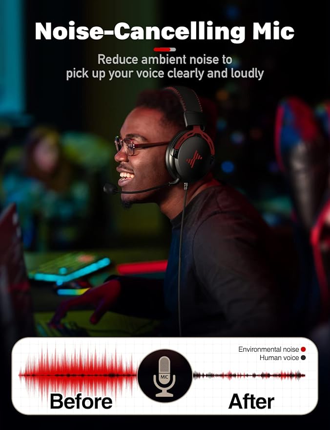 DEEBOX Gaming Headset for PS5 PS4 Xbox One Switch, Gaming Headphones - Image 4