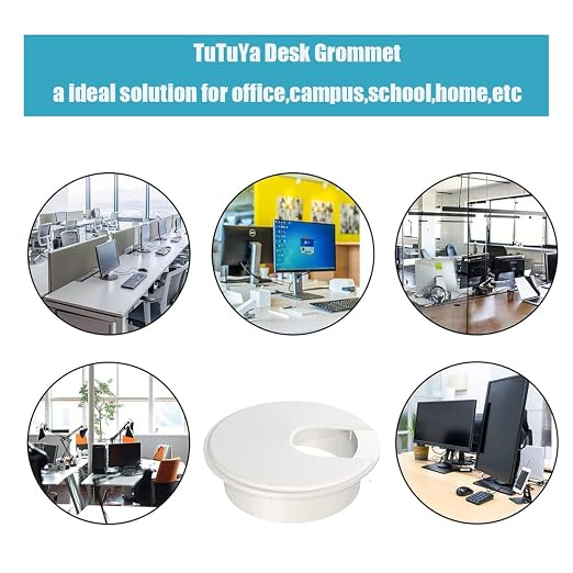 TuTuYa 10PCS Desk Grommet, Desk Grommet 1-3/8 Inch Desk Cable Grommet Desk - Image 4