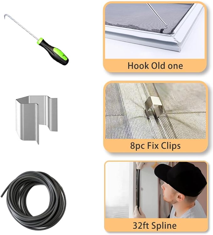 Screen Repair Kit, King&Charles 4 in 1 Screen Roller Tools - Image 5