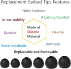 Silicone Earbud Replacement Tips Earbud Tips Ear Bud Covers - Image 4