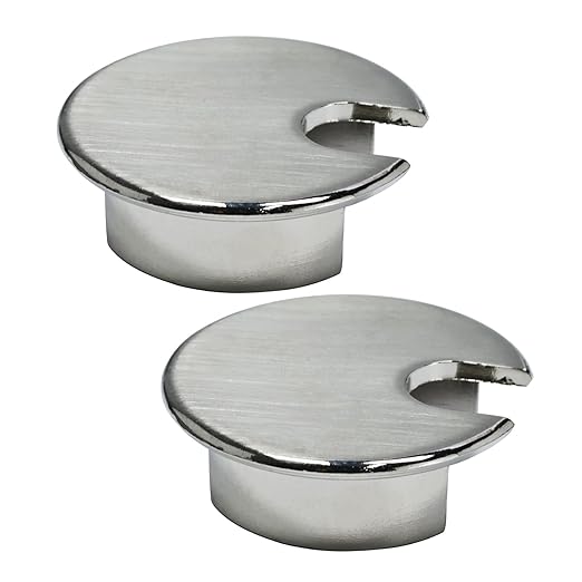 2 Pcs Desk Grommet 1-3/8" / 35 mm, Desk Cord Hole Cover, Cable Grommet Metal by EASYEAH