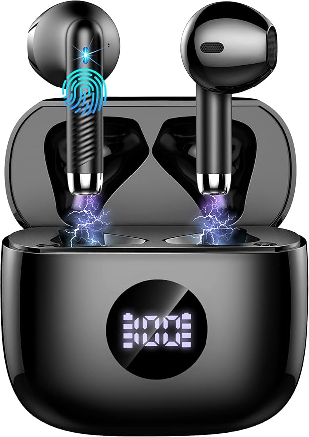 Wireless Earbuds, 40H Playback Mini Case IP7 Waterproof Sports Earphones by Jxrev