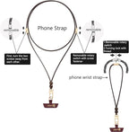 Leather cell phone lanyard Detachable Phone Chain Strap 2-in-1 Phone Chain - Image 4