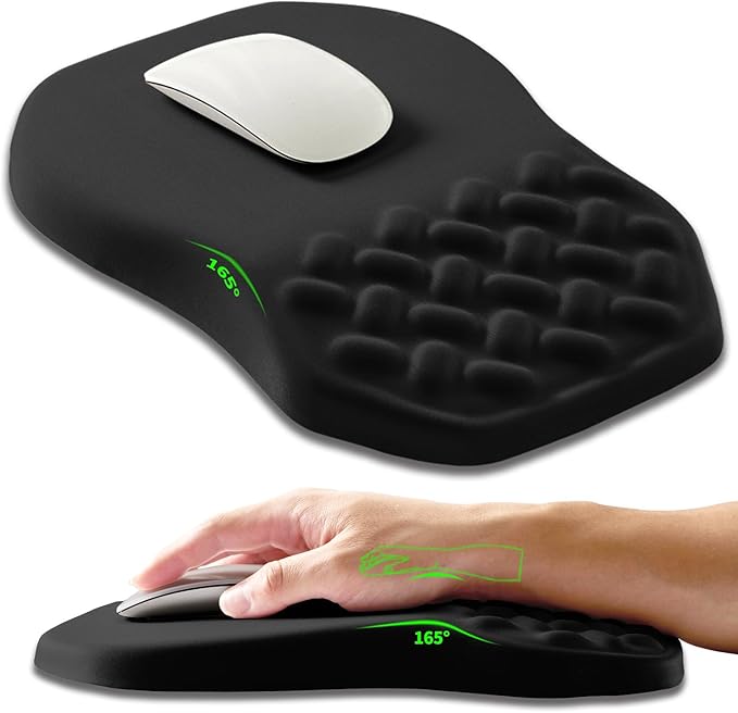 Ergonomic Slope Mouse Pad Wrist Support, Wrist Rest Mousepad by Armanza