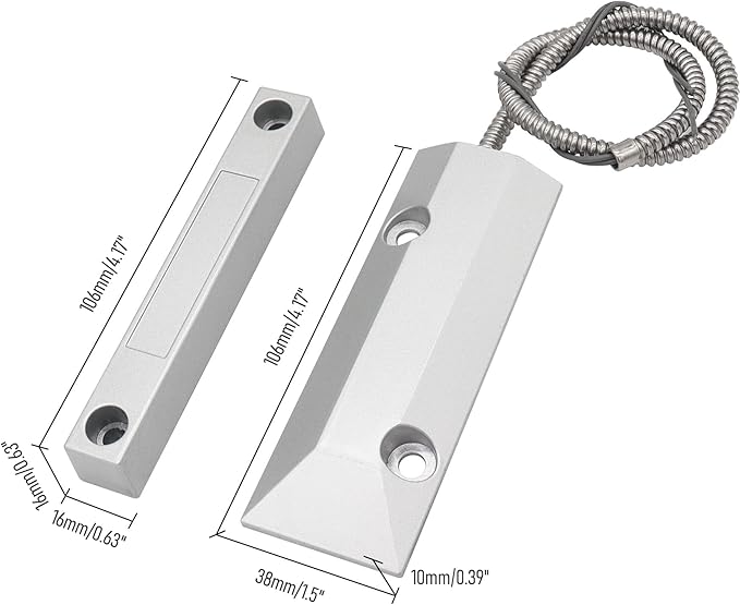 Magnetic Reed Switch Wired Surface Mount Normally Open/Closed NC/NO Contact - Image 2