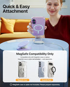 Sinjimoru for MagSafe Phone Grip, Soft Silicone Magnetic Finger Grip for iPhone - Image 7