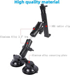Dual Suction Cup Tablet Mount for Truck/Car, 13.4 Inch Aluminum Arm, 360° - Image 3