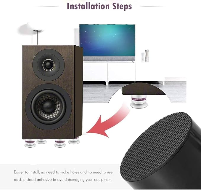 Audiocrast IF03S Speaker Isolators, Hi-End Speaker Spikes, HiFi Stand Feet Pads - Image 3