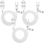TiFFCOFiO Indoor Extension Cord, 2 Prong 6 Feet Extension Cord, 3 Polarized by TiFFCOFiO