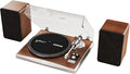 KORUS Record Player with External Speakers, Belt-Drive Turntable 2-Speed by Bringmusicbackintoyourlife