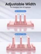 Vaydeer Vertical Laptop Stand for Desk, Dual Slots Plastic Laptop Holder - Image 7