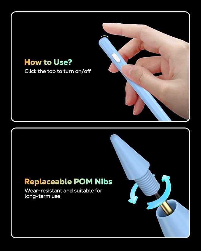 MoKo Pencil for iPad 11th 10th Gen, Stylus Pen for 2018-2025 Apple iPad - Image 7