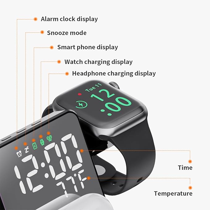 All-in-one Wireless Charger, Temperature Display, 15W Fast Charging.Wirelessly - Image 6