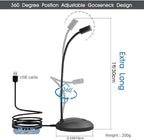 USB Microphone, 360 Degree Adjustable Gooseneck Design, Mute Button & LED - Image 2