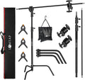 LOMTAP C Stand Light Stand Stainless Metal Photography Kit by LOMTAP