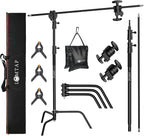 LOMTAP C Stand Light Stand Stainless Metal Photography Kit by LOMTAP