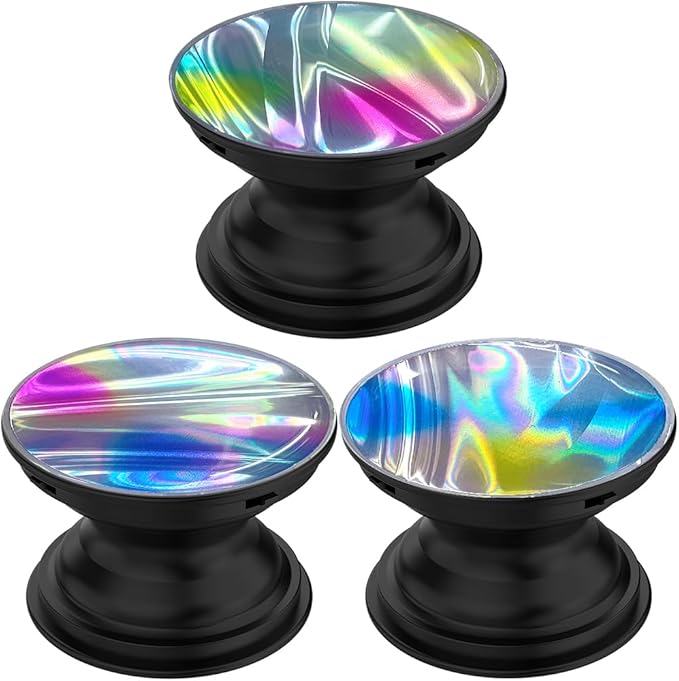 3 Pack Fashionable Clear Glitter Expandible Collapsible Moblile Phone Grip by HighQualityFlagship