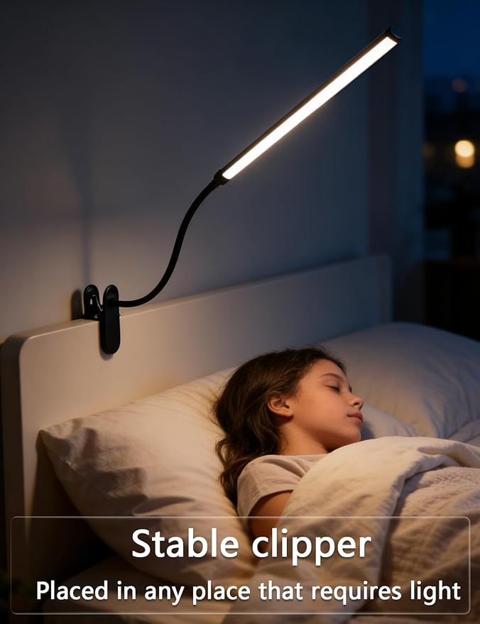 2 Pack LED Clip On Reading Light, Desk Lamp - Image 6