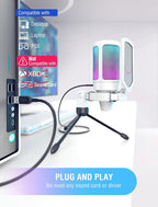 FIFINE AmpliGame USB Microphone, PC Gaming Recording Desktop Laptop Mic - Image 5