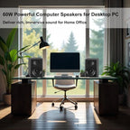 Bookshelf Speakers with Deep Bass, 80W Peak Output HiFi Gaming Computer Speakers - Image 3