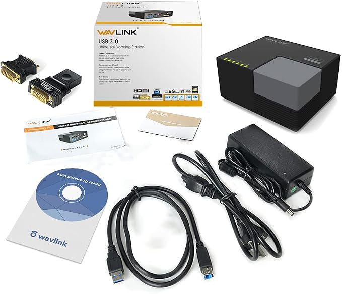 WAVLINK USB 3.0 Laptop Docking Station Dual Monitors, DisplayLink Computer Dock - Image 8