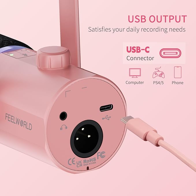 FEELWORLD PM1 XLR USB Dynamic Microphone - Image 4