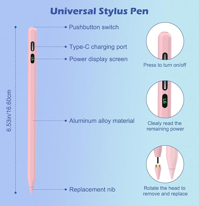 MoKo Stylus Pens for Touch Screens, Fast Charge Stylus Pen for Apple - Image 5