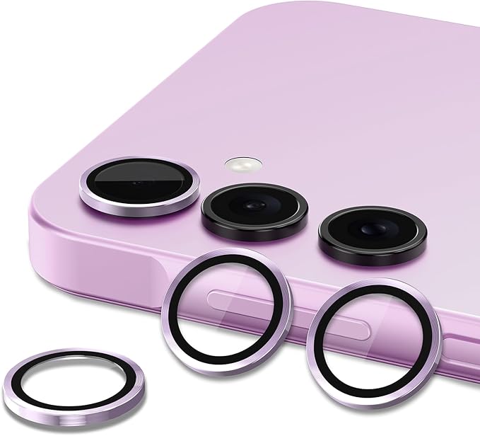for Samsung Galaxy A35 5G Camera Lens Protector, Individual Metal Ring Tempered - Image 2