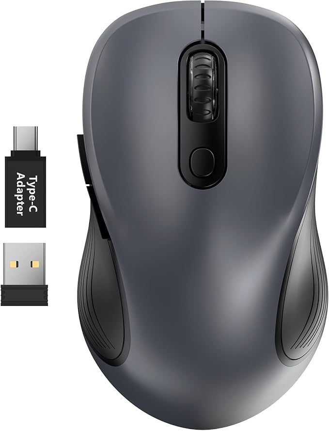 Trueque Wireless Mouse for Laptop, 2.4GHz Ergonomic Computer Mouse by Trueque