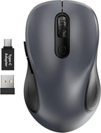 Trueque Wireless Mouse for Laptop, 2.4GHz Ergonomic Computer Mouse by Trueque