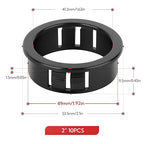 10PCS 2" Black Cable Snap Bushing Grommet, Snap in Cord Bushing Protect Cables - Image 2