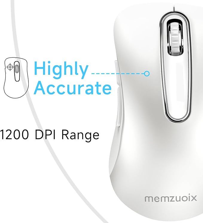 memzuoix 2.4G Wireless Mouse, 1400 DPI Computer Mice - Image 2