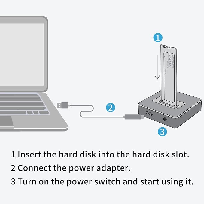 ACASIS NVME SSD Reader Adapter, Aluminium Alloy Housing Fast Heat Dissipation - Image 8