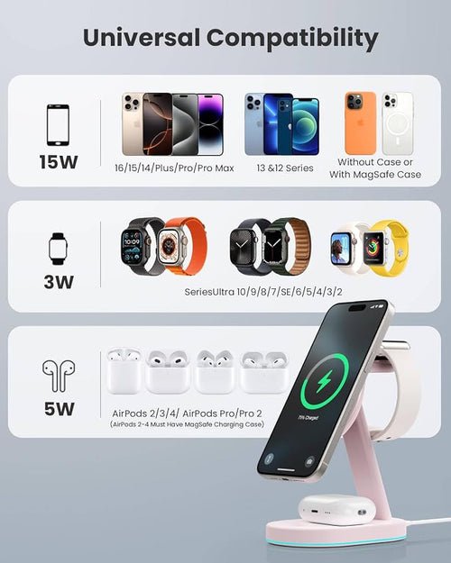 3 in 1 Wireless Charger Charging Station - Image 2