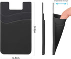SS Card Holder for Back of Phone, Cell Phone Wallet Stick-on Credit Card Sleeve - Image 5
