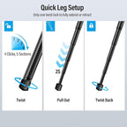 SIRUI 60" Carbon Fiber Tripod for Camera - Image 2