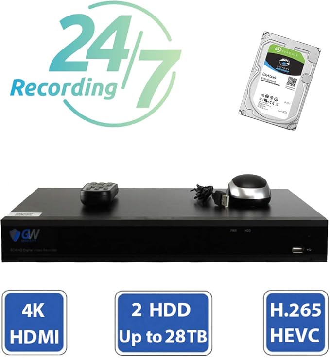 GW 8 Channel 4K NVR 8MP 4K AI Smart Home Security Camera System, Dome and - Image 10