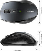 TECKNET Bluetooth Mouse, 4800 DPI Wireless Mouse, 2-Year Battery 6 Adjustable - Image 3