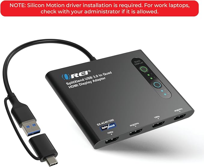 OREI SplitExtend HDMI Splitter Extended Display - Image 8