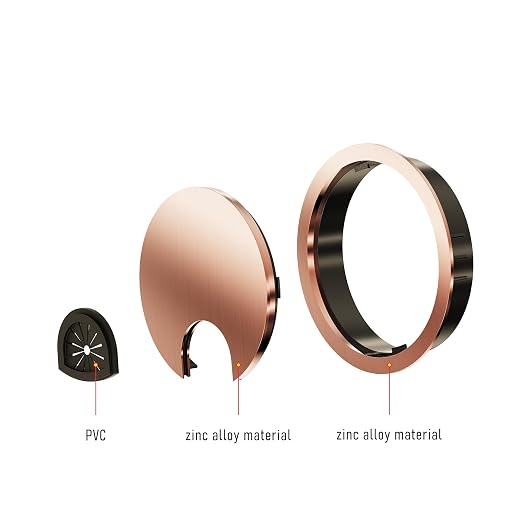 2 Pack Desk Grommet 3-1/8 Inch 80mm, Zinc Alloy Computer Desk Wire Hole Cover - Image 3