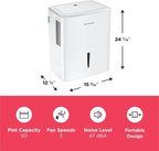 Frigidaire 50-Pint Portable Dehumidifier - Image 3