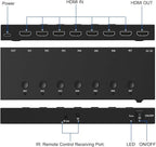 Y.D.F 7 Port HDMI Switch, 4k@60Hz HDMI Switcher 7 in 1 Out HDCP 2.0 Manual HDMI - Image 8