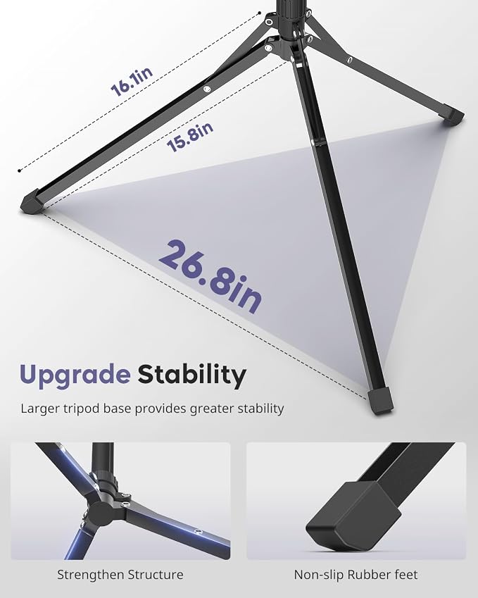 Aureday Phone Tripod, Remote and Phone Holder, Overhead & Selfie Stick - Image 4