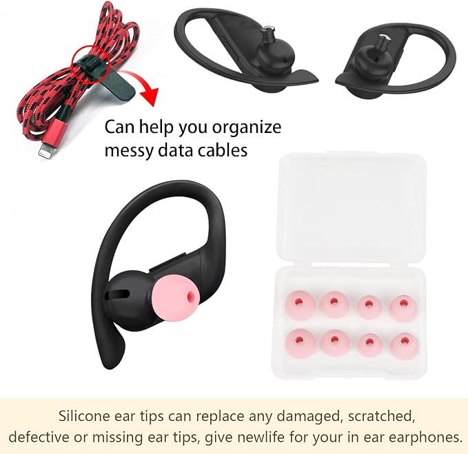 Replacement Earbud Tips Silicone Ear Tips Compatible - Image 4