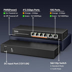 6 Port 10G Ethernet Switch Unmanaged, 4 x 2.5G Base-T Ports, 2 x 10Gb RJ45 Ports - Image 3
