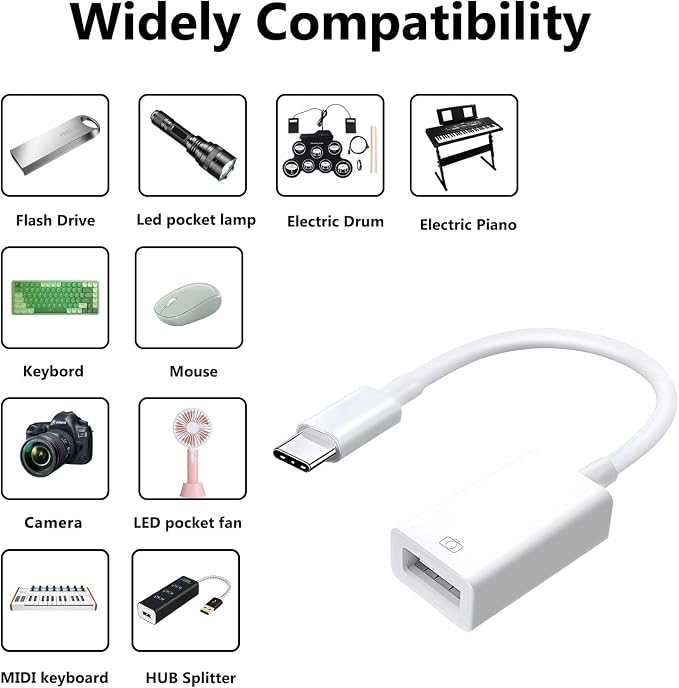 Type-c to USB Adapter, USB-C to USB-A 3.1 Gen1 Female Adapter Cable Converter - Image 2