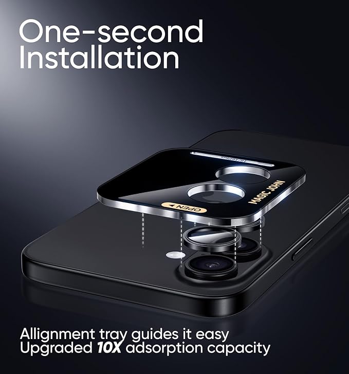 MAGIC JOHN for iPhone 16Plus/16 Camera Lens Protector 9H Aerospace Tempered - Image 2
