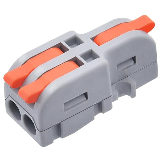 20Pcs Lever Wire Connectors, 1 in 2 Out DIY Mini Splicing Compact Splitter by XALXMAW