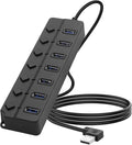 90 Degree USB Hub Splitter YACSEJAO USB 2.0 Data Hub by YACSEJAO