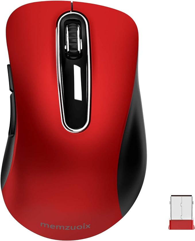 memzuoix 2.4G Wireless Mouse, 1400 DPI Mobile Optical Cordless Mouse by memzuoix